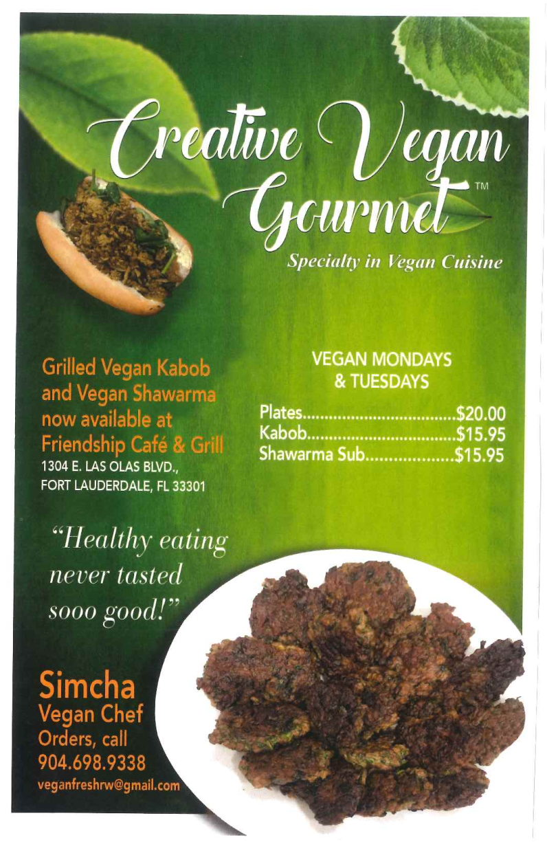 Creative Vegan Menu